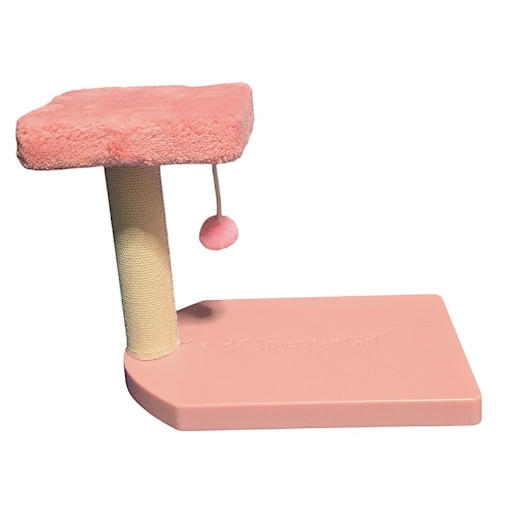 American Girl Pet Boutique Pink Cat Tree with Scratching Post & Dangling Toy